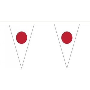 Japan landen punt vlaggetjes 5 meter - slinger / vlaggenlijn