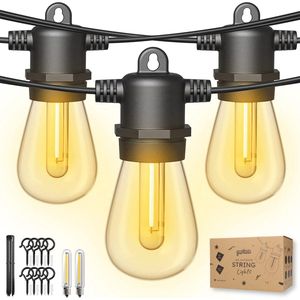 Partizzle 15m LED Lichtsnoer voor Buiten - Tuinverlichting - Lampjes Slinger - Waterdicht Lichtslinger - 2700K / Warm Wit