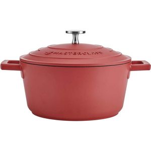 Braadpan, 20cm - 2,5 L - Rood - Lichtgewicht - Levenslange garantie - Geschikt voor inductie - MasterClass