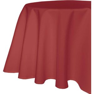Tafelkleed in linnenlook - lotuseffect, vlekafstotende stof, strijkvrij, 130 x 220 cm, ovaal - rood