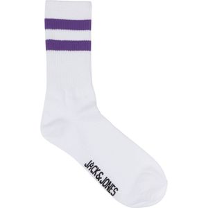 Jack & Jones heren sportsokken katoen - wit-Streep - Deep Lavender