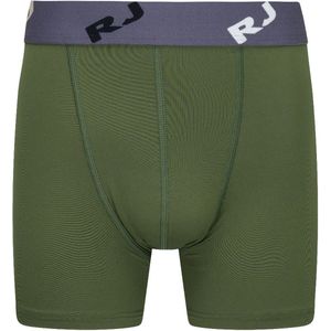RJ Bodywear Pure Color boxer (1-pack) - heren boxer lang - donkergroen - Maat: S