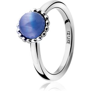 ZINZI zilveren ring blauw ZIR793B