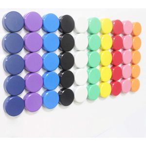 Koelkastmagneten, whiteboardmagneten, 50 stuks sterke magneet, kleurrijke kleine magneten voor whiteboard, ronde mini-magneten voor knutselen, magnetisch whiteboard, keuken, kantoor, school