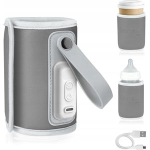 Lionelo Thermup GO - draagbare flessenwarmer met USB aansluiting - grijs