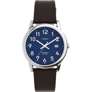Timex Easy Reader Classic TW2V75200 Horloge - Leer - Zwart - Ø 35 mm