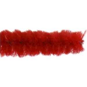 Chenilledraad, L: 30 cm, dikte 15 mm, rood, 15 stuk/ 1 doos