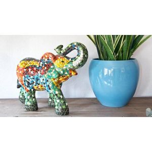 Barcino design mozaiek beeld olifant 9 cm