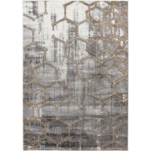 Lalee Marmaris | Modern Vloerkleed Laagpolig | Gold | Tapijt | Karpet | Nieuwe Collectie 2024 | Hoogwaardige Kwaliteit | 80x300 cm