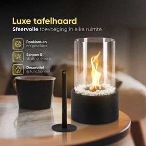 Bio Ethanol Sfeerhaard - Tafelhaard - Binnenhaard - Buitenhaard - Kerstcadeau - JH Lifestyle