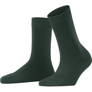 FALKE ClimaWool versterkt zonder patroon ademend warm droog milieuvriendelijk elegant Duurzaam Lyocell Maagdelijke Wol Groen Dames sokken - Maat 37-38