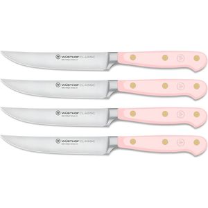 Wusthof Classic steakmessenset - pink himalayan salt - 4-delig