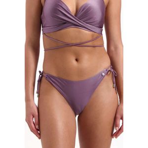 Beachlife strik bikinibroekje met textuur paars maat 38