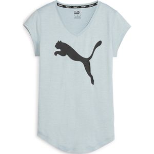 PUMA Train Favorite Heather Cat Tee Dames Sportshirt - Turquoise Surf Heather