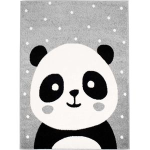 Tapijtenloods Vloerkleed Bubble Kids Panda Grijs- 140x200 CM