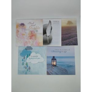 Condoleance - jong persoon - set van 5 - rouwkaart - Hallmark - wenskaart