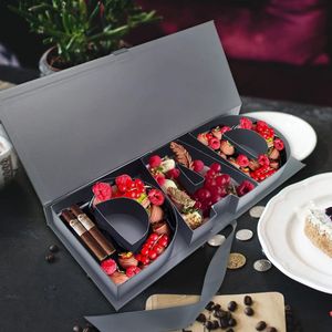 Hervulbare DAD Vormige Gift Box - Zwart - Verpakking Kartonnen Brief Geschenk Doos Voor Chocolade Bloem Aardbei - Vaderdag - Verjaardagscadeau - Originele Geschenken