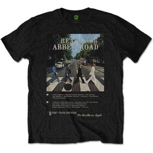 The Beatles - Abbey Road 8 Track Heren T-shirt - S - Zwart