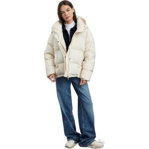 Trendyol Claret Red Oversize Hooded Goose Feather Waterafstotend Pufferjack Twoaw25Mo00102