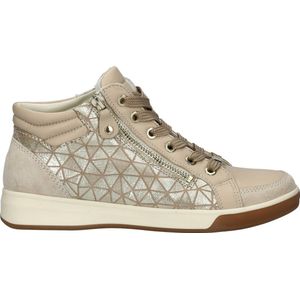 Ara Rome high dames hoge sneaker - Beige multi - Maat 41,5