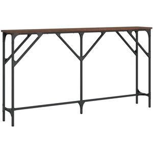 vidaXL Wandtafel 140x23x75 cm bewerkt hout bruin eikenkleur - Wandtafel - Wandtafels - Bijzettafel - Console Tafel