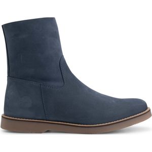 Travelin' Pleubian Nubuck Leer Dames enkellaarjes met rits - Blauw