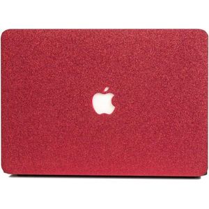 Lunso Geschikt voor MacBook Air 13 inch (2010-2017) cover hoes - case - glitter rood