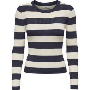 Jacqueline de Yong Trui Jdyplum L/s O-neck Pullover Knt Noo 15277223 Sky Captain/w Eggnog S Dames Maat - XS