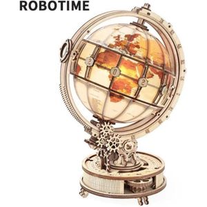 Robotime Wereldbol - Rokr - Globe - Sterrenbeeld - Houten puzzel - Volwassenen - 3D puzzel - Modelbouw - DIY