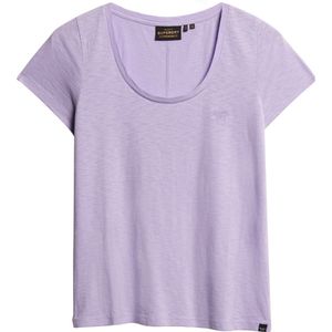 Superdry SCOOP NECK TEE Dames - Paars - Maat S