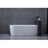 Ligbad / Hoekbad Jade - Half Vrijstaand Rechts - 170x80x58 cm - Glasvezelversterkt Acryl - Glans Wit - Inclusief Waste en Overloop