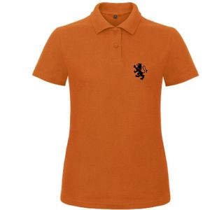 Cadeautip! Polo shirt  EK voetbal | Oranje Polo | EK Polo | Vrouwen Polo - Zwarte opdruk