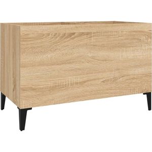 vidaXL - Platenkast - 74,5x38x48 - cm - bewerkt - hout - sonoma - eikenkleurig