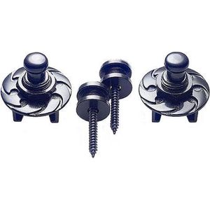 Stagg - SSL1GD Strap Lock Set - Zwart - Metalen