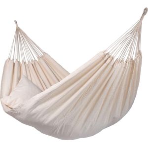 Hangmat Tweepersoons 'Organic' Natura (Wit / Ecru) | Bijpasende opbergtas | 180 KG | Handgemaakt in Brazilië | 1% For The Planet | Tropilex