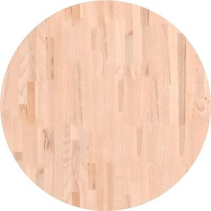 vidaXL - Tafelblad - rond - Ø80x1,5 - cm - massief - beukenhout