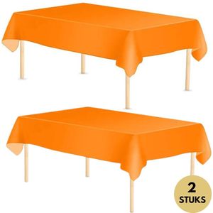 Wegwerp tafelkleed - 2 stuks - Oranje - Vlek & Geurvrij - koningsdag - Nederlandselftal - Holland - WK EK versiering
