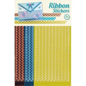 Ribbon Peel-off 3-pack, Zig Zag Butterflies