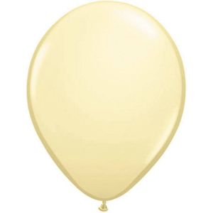 Folat - Folatex ballonnen Ivoor wit metallic - 50 stuks