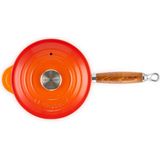 Le Creuset Steelpan - met deksel - Tradition - Oranjerood - ø 18 cm / 1.8 Liter