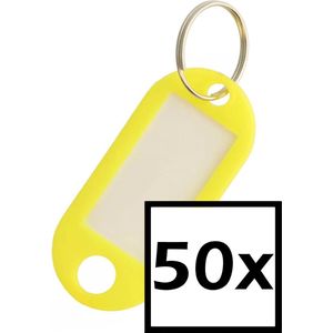 Sleutelhanger Sleutellabel Bagage Label Sleutel Naamlabel - Geel - 50x