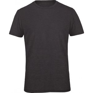 T-shirt Heren M B&C Ronde hals Korte mouw Heather Dark Grey 50% Polyester, 25% Katoen, 25% Viscose