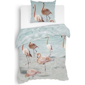 Heckett & Lane Madiki Dekbedovertrek - Eenpersoons - 140x200/220 cm - Aquatic Pink