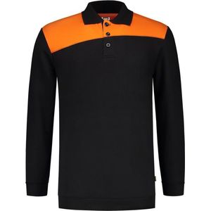 Tricorp Polo Sweater Bicolor Naden 302004 Zwart / Oranje - Maat M