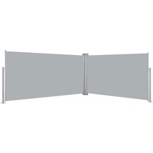 The Living Store Terrasscherm - Zonne- en windscherm - 160 x (0-600) cm - Grijs - UV-bestendig - Dubbele cassette - Eenvoudige installatie