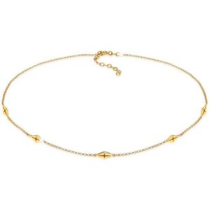 Elli Dames Halsketting Dames Choker Diamant Minimalistisch Geo van 925 verguld Sterling Zilver