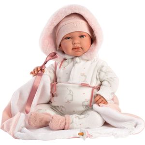 Llorens soft body babypop met geluid deken en speen 44 cm