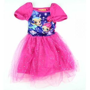 Shimmer & Shine Jurk met Tule en Glitters. Maat 98/104 - 3/4 jaar