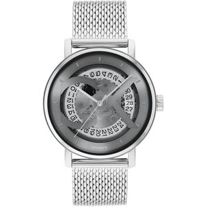 Calvin Klein CK25300004 ICONIC Heren Horloge - Mineraalglas - Staal - Zilverkleurig - 40 mm breed - Automatisch - Druksluiting - 3 ATM (spatwater)