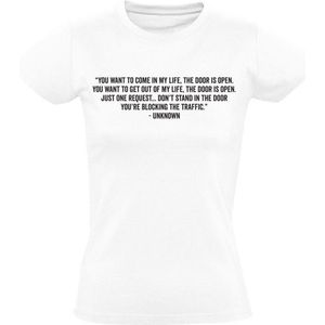 Real Friendship Dames t-shirt | vriendschap | vertrouwen | deur is open | Wit